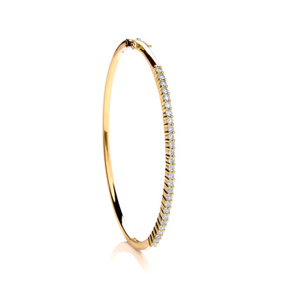 18ct Gold Diamond Set Bangle