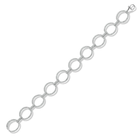 9ct White Gold Diamond Bracelet