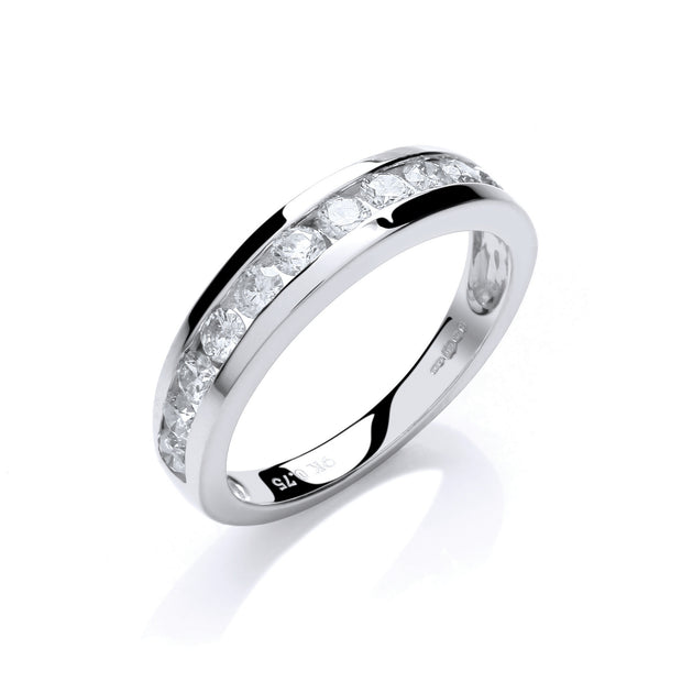 9ct White Gold Diamond Eternity Ring