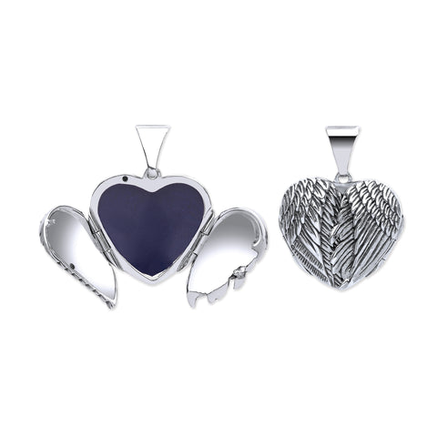 Silver Angels Wing Locket