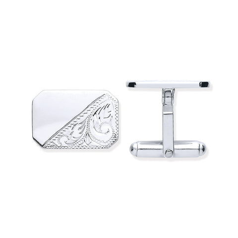 Detailed Silver Cufflinks